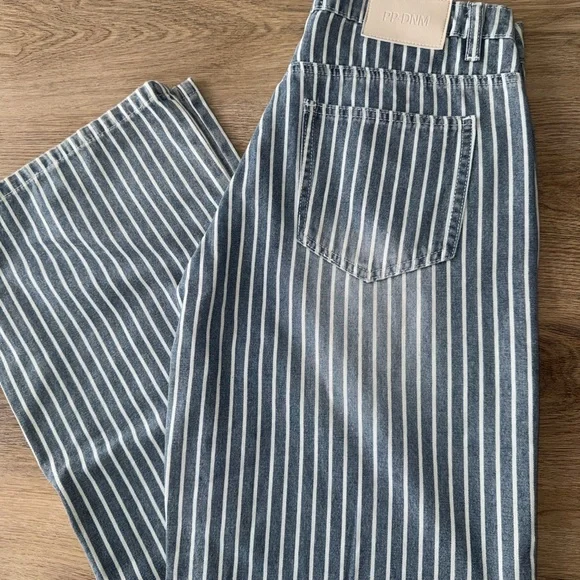 Princess Polly Blue & White Striped Wide Leg Pants - Picture 7 of 8